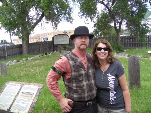 Boot hill Cemetray Dodge City with our guide